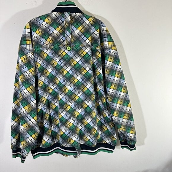 COOGI Australia Evolution of Color 3XL Zip Up Jacket Green White Yellow Bomber - Picture 2 of 5